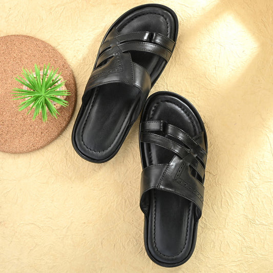 Classic Premium Black Men Formal Slipper